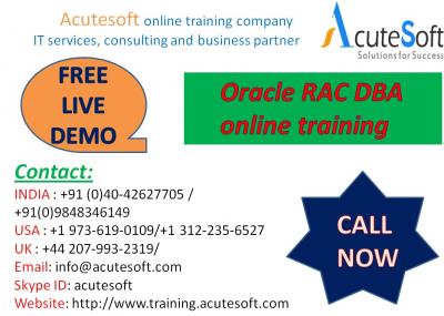 Oracle RAC DBA Training by AcuteSoft with 10+ years SMEs.
